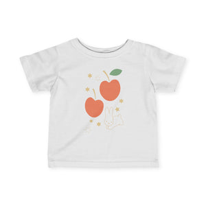 Baby Tee with Miffy Apple and Stars Graphic, Infant Fine Jersey Shirt, Cute Toddler T-Shirt, Kids Graphic Tee, Baby Clothing, Miffy Apple