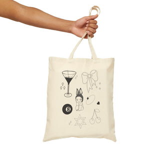 Sonny Angel Cotton Canvas Tote Bag - Cute Angel Design, Reusable Grocery Bag, Eco-Friendly Shopper, Market Tote, Gift for Angel Collectors,