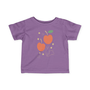 Baby Tee with Miffy Apple and Stars Graphic, Infant Fine Jersey Shirt, Cute Toddler T-Shirt, Kids Graphic Tee, Baby Clothing, Miffy Apple