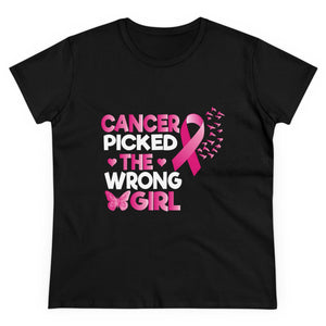 T-Shirt, Cancer Awareness Tee, Survivor Gift, Cancer Fighter Shirt, Pink Ribbon Shirt, Chemo Support Top