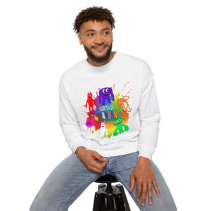 Rainbow Friends Drop Shoulder Sweatshirt, Garten of Banban Design, Cozy Pullover Jumper for All Ages, Colorful Sweatshirt, Unisex Top for