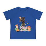 Baby Short Sleeve T-Shirt, Cute 1st Birthday Baby Animals, Infant Tee, Toddler Top, Kids Shirt, Jungle Party Outfit