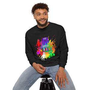 Rainbow Friends Drop Shoulder Sweatshirt, Garten of Banban Design, Cozy Pullover Jumper for All Ages, Colorful Sweatshirt, Unisex Top for